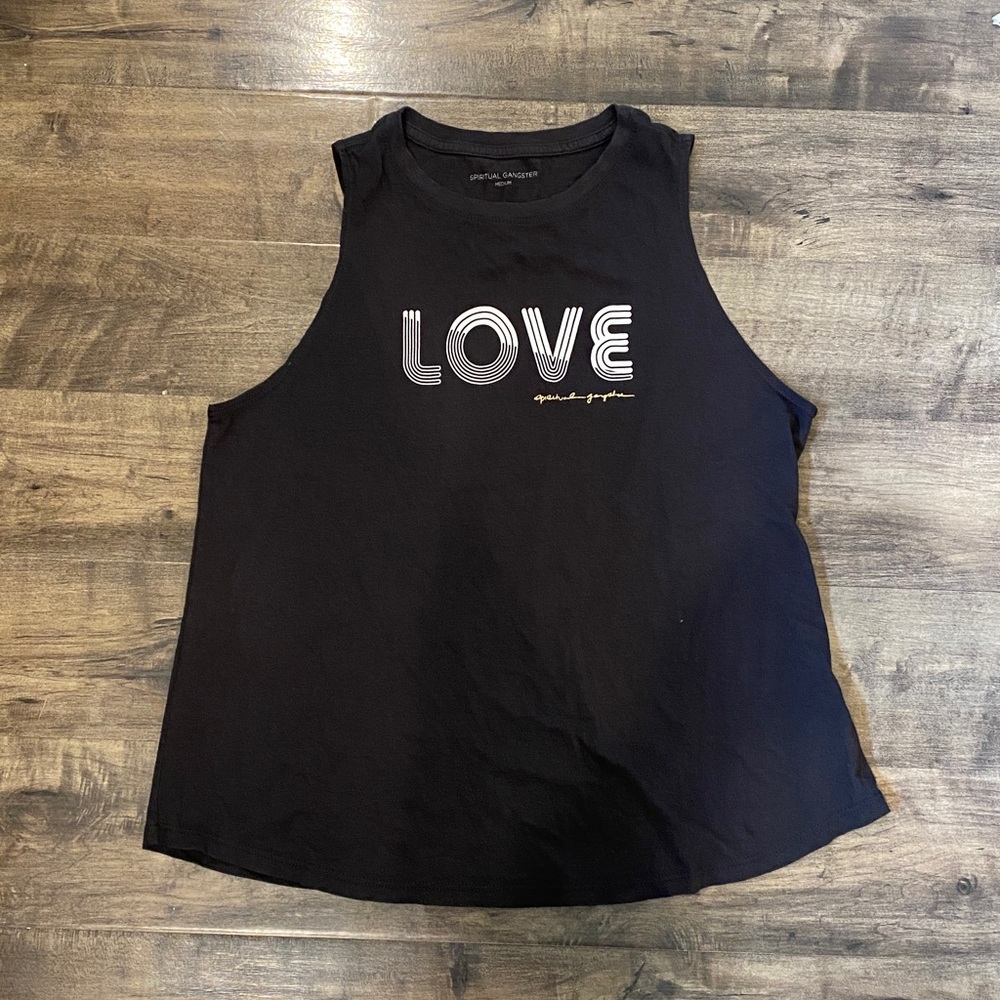 Love Spiritual Gangster Tank Black Medium